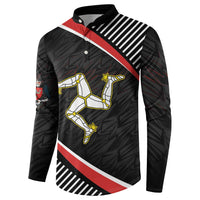 Personalized Isle of Man Button Sweatshirt Quocunque Jeceris Stabit