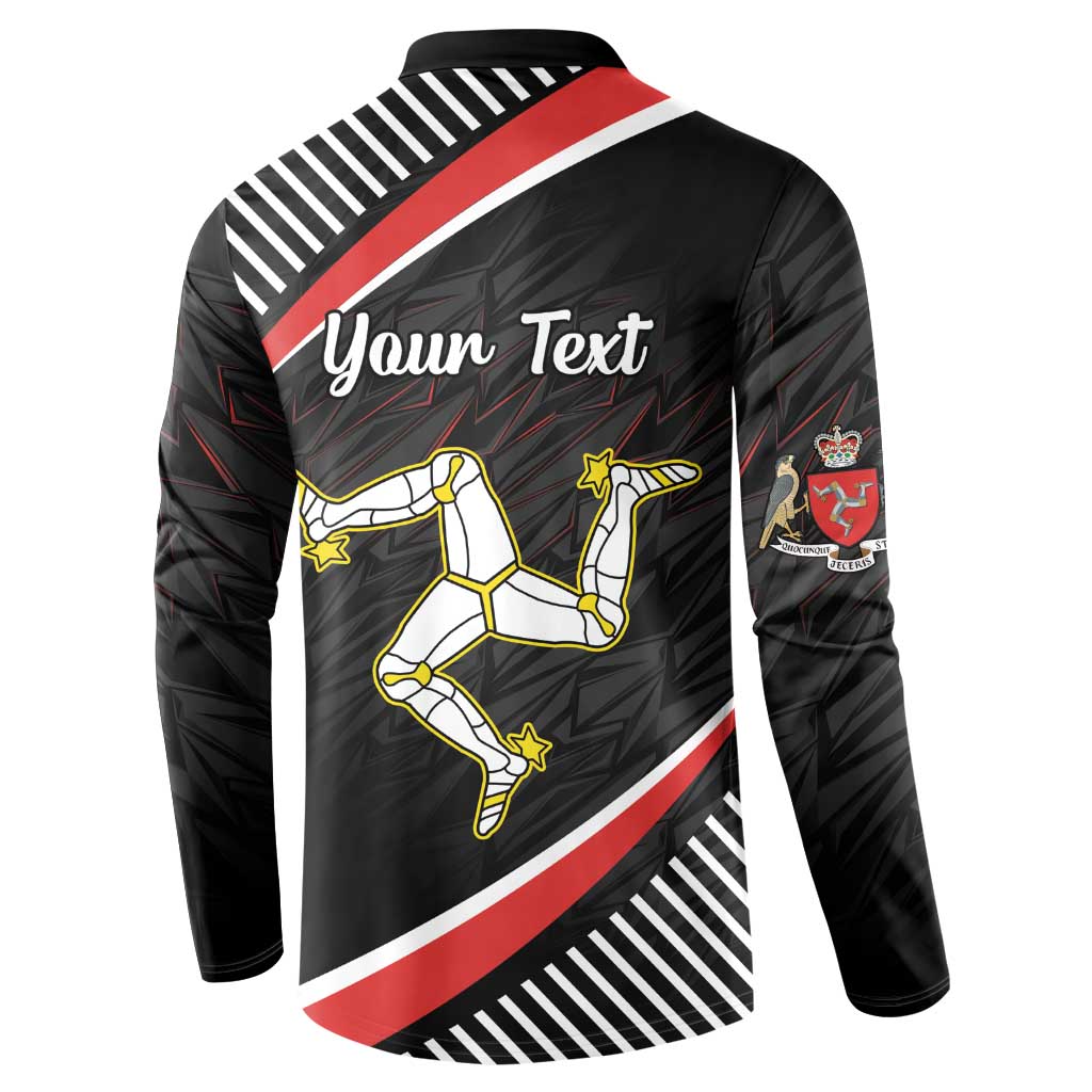 Personalized Isle of Man Button Sweatshirt Quocunque Jeceris Stabit