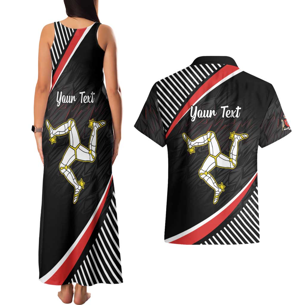 Personalized Isle of Man Couples Matching Tank Maxi Dress and Hawaiian Shirt Quocunque Jeceris Stabit