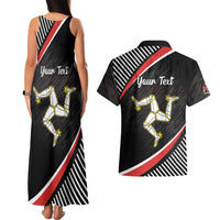 Personalized Isle of Man Couples Matching Tank Maxi Dress and Hawaiian Shirt Quocunque Jeceris Stabit