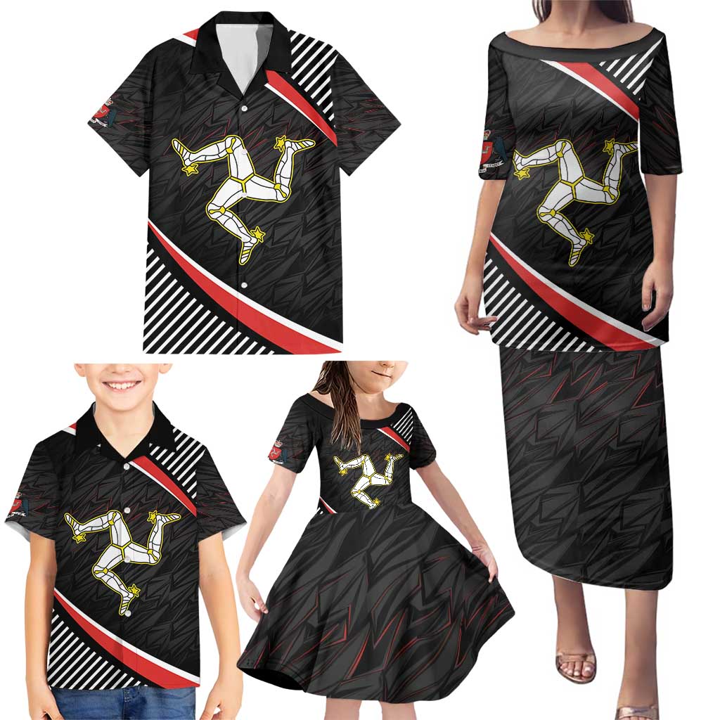 Personalized Isle of Man Family Matching Puletasi and Hawaiian Shirt Quocunque Jeceris Stabit