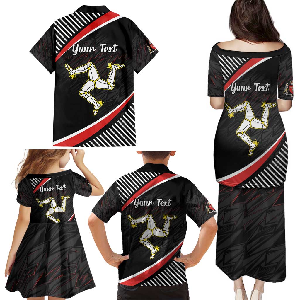 Personalized Isle of Man Family Matching Puletasi and Hawaiian Shirt Quocunque Jeceris Stabit