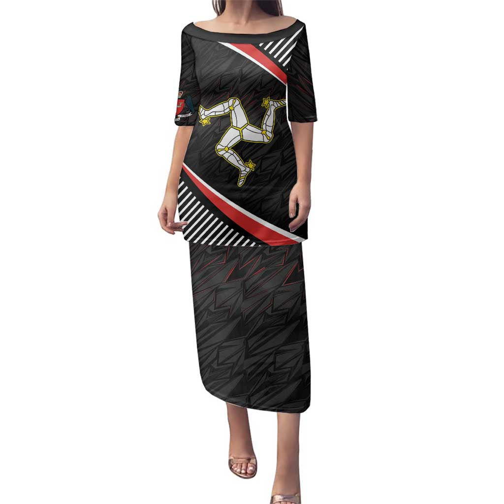 Personalized Isle of Man Family Matching Puletasi and Hawaiian Shirt Quocunque Jeceris Stabit