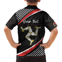 Personalized Isle of Man Family Matching Short Sleeve Bodycon Dress and Hawaiian Shirt Quocunque Jeceris Stabit