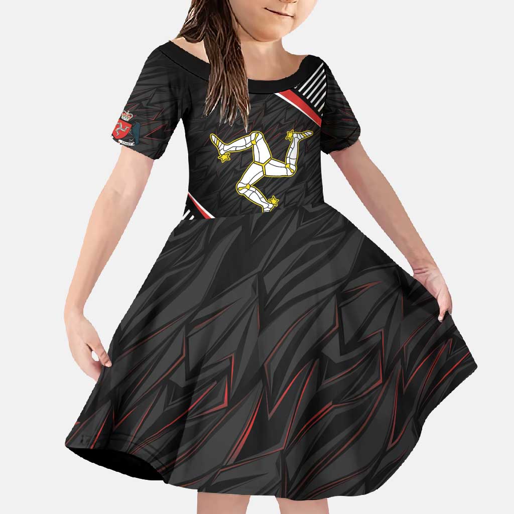 Personalized Isle of Man Family Matching Short Sleeve Bodycon Dress and Hawaiian Shirt Quocunque Jeceris Stabit