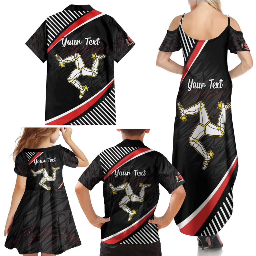 Personalized Isle of Man Family Matching Summer Maxi Dress and Hawaiian Shirt Quocunque Jeceris Stabit