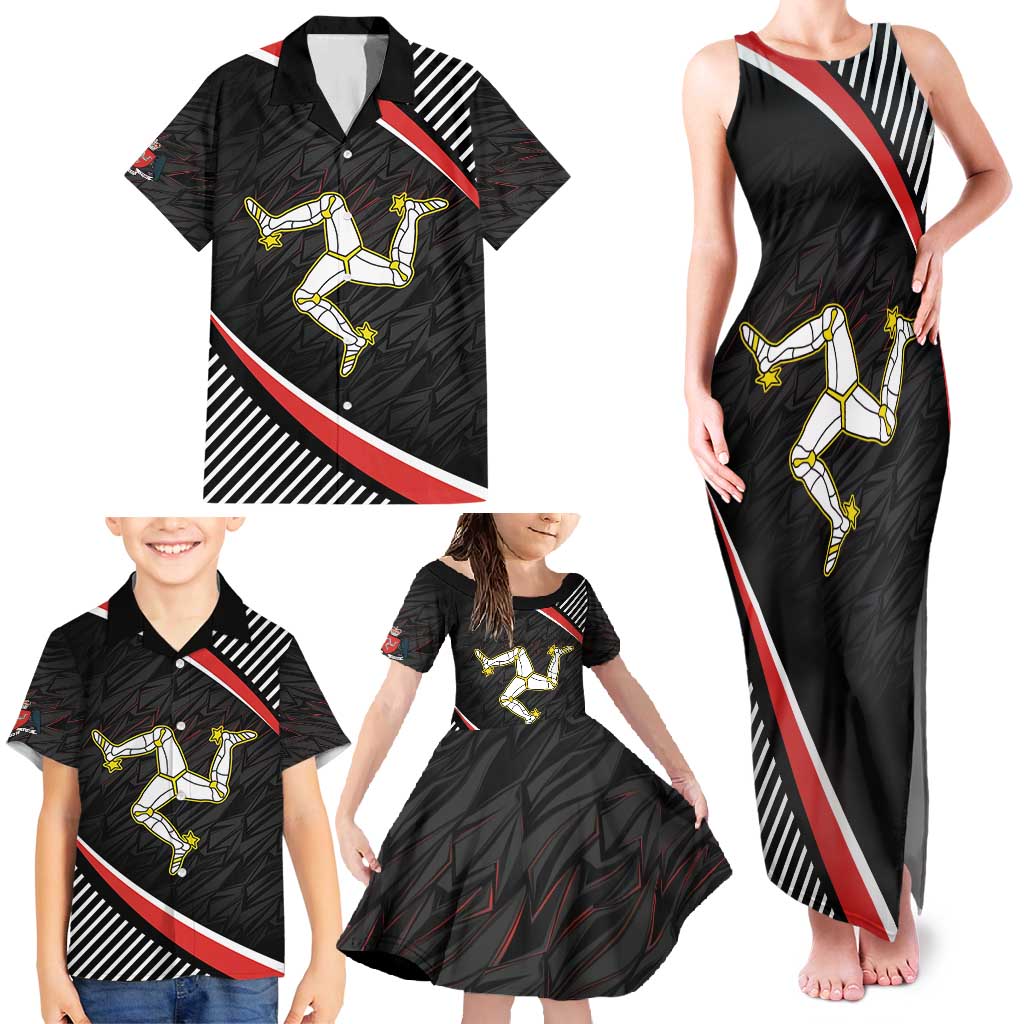 Personalized Isle of Man Family Matching Tank Maxi Dress and Hawaiian Shirt Quocunque Jeceris Stabit