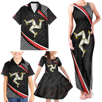 Personalized Isle of Man Family Matching Tank Maxi Dress and Hawaiian Shirt Quocunque Jeceris Stabit