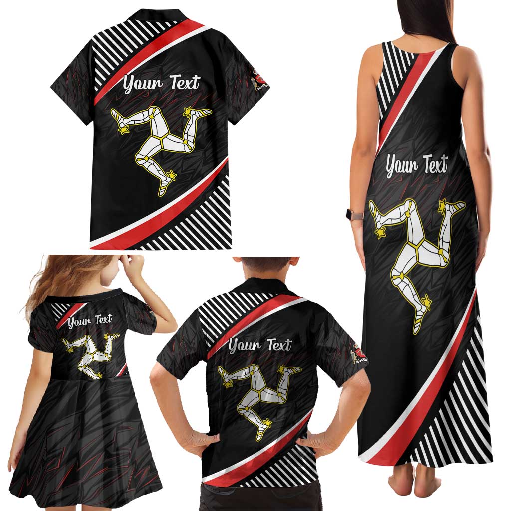 Personalized Isle of Man Family Matching Tank Maxi Dress and Hawaiian Shirt Quocunque Jeceris Stabit