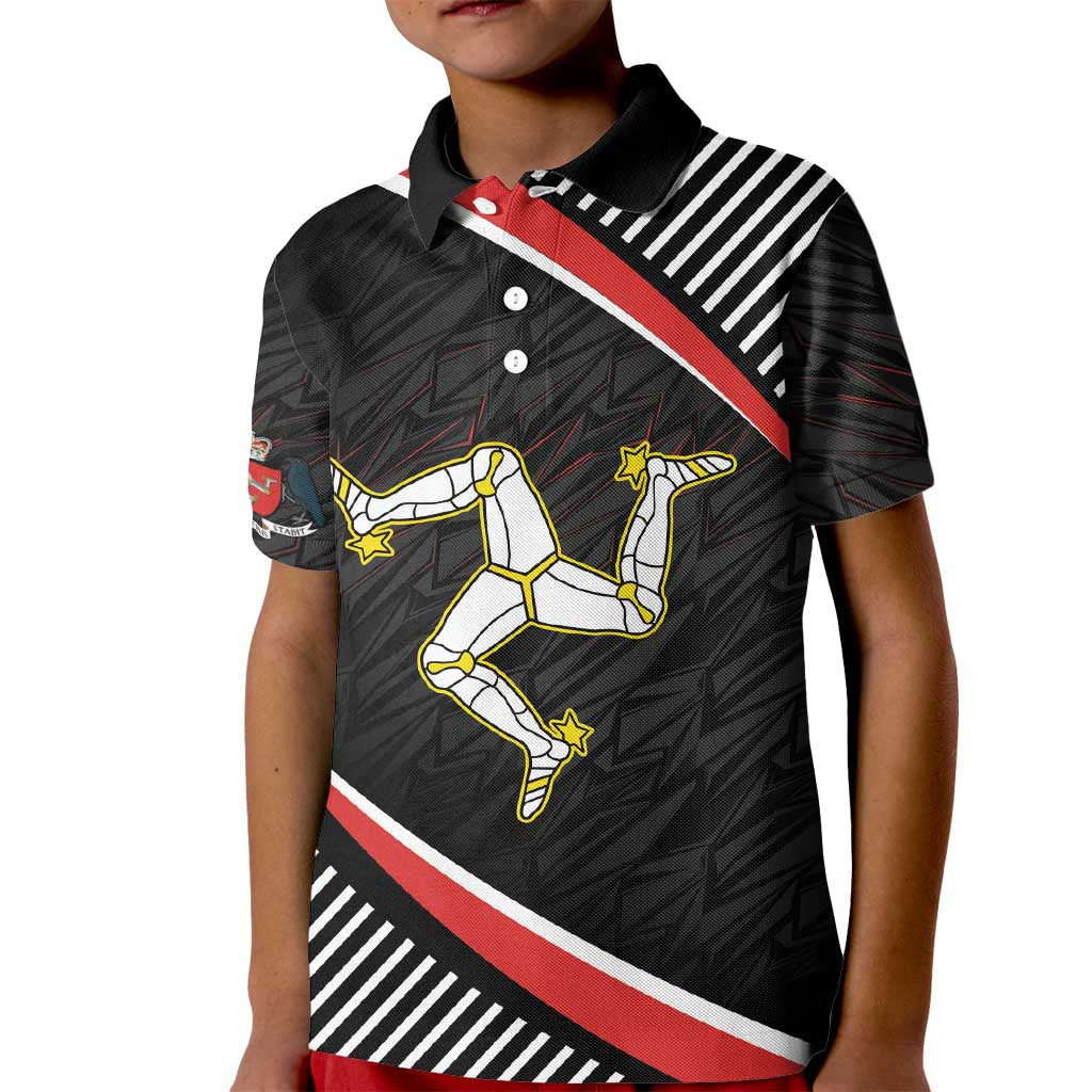 Personalized Isle of Man Kid Polo Shirt Quocunque Jeceris Stabit