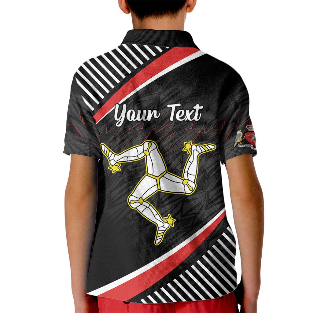 Personalized Isle of Man Kid Polo Shirt Quocunque Jeceris Stabit