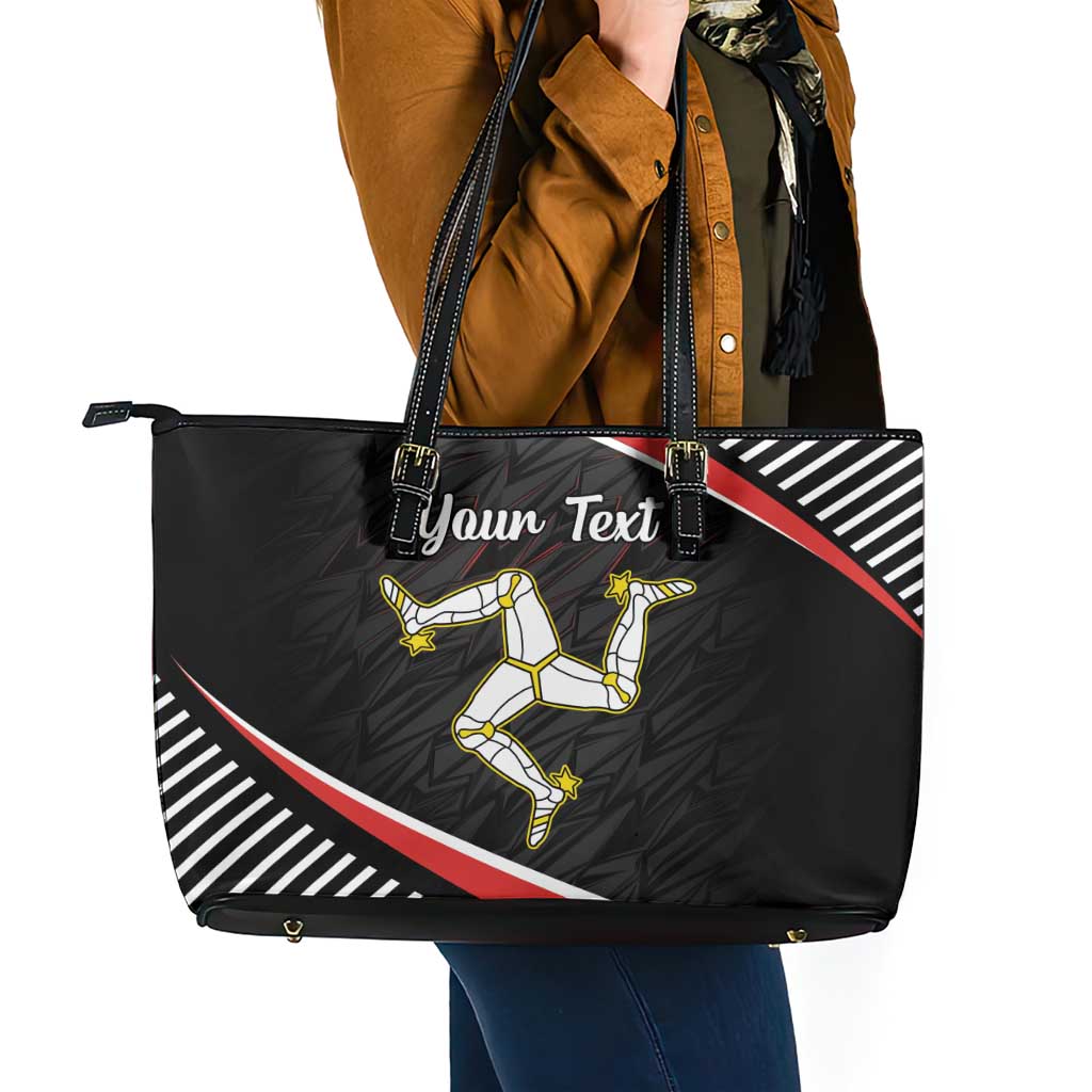 Personalized Isle of Man Leather Tote Bag Quocunque Jeceris Stabit