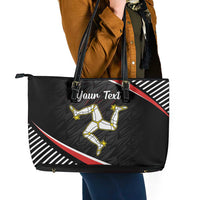 Personalized Isle of Man Leather Tote Bag Quocunque Jeceris Stabit