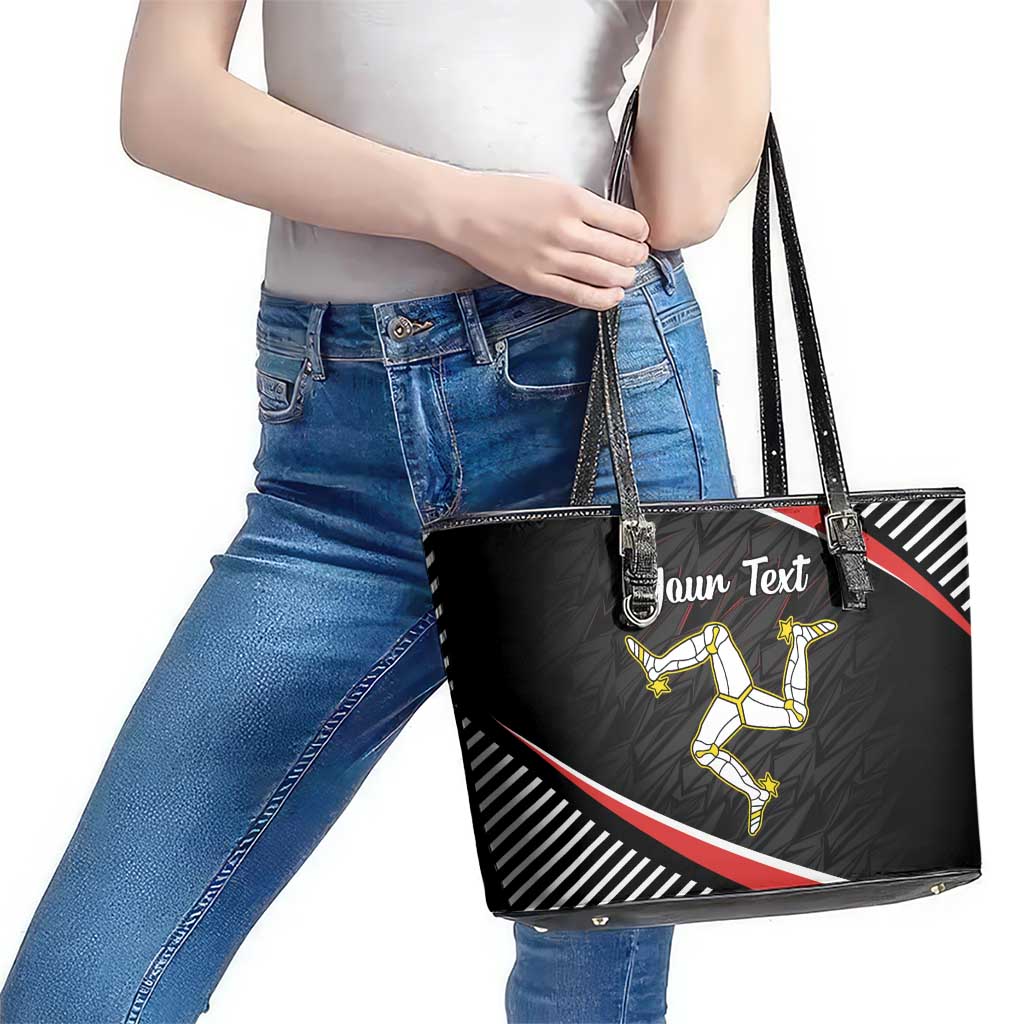 Personalized Isle of Man Leather Tote Bag Quocunque Jeceris Stabit