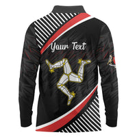 Personalized Isle of Man Long Sleeve Polo Shirt Quocunque Jeceris Stabit