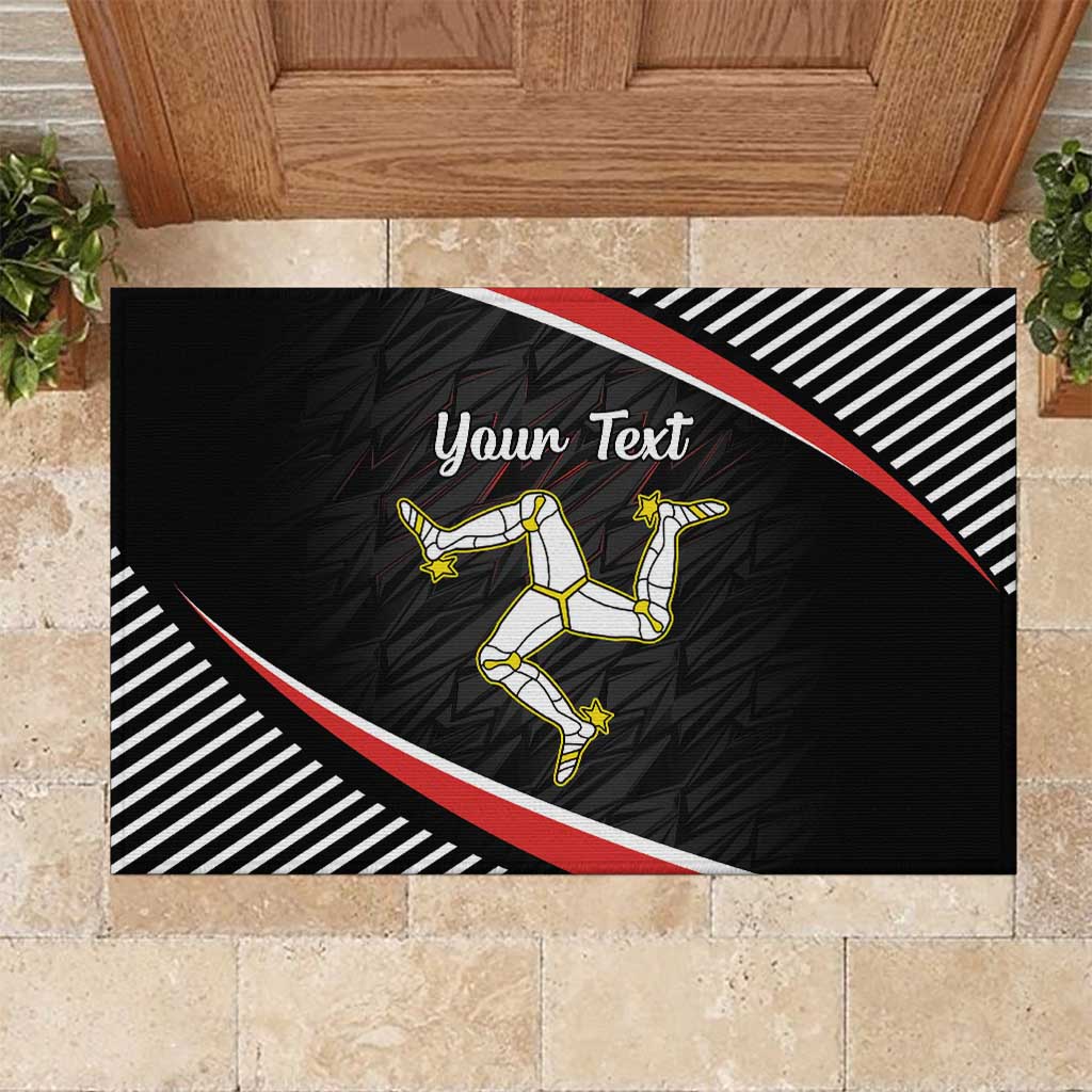 Personalized Isle of Man Rubber Doormat Quocunque Jeceris Stabit