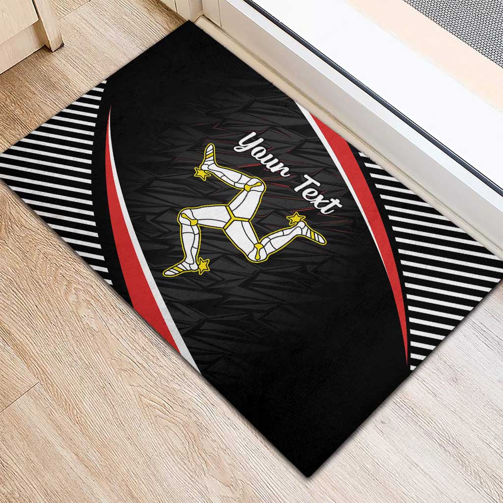 Personalized Isle of Man Rubber Doormat Quocunque Jeceris Stabit