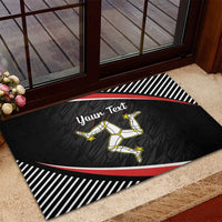 Personalized Isle of Man Rubber Doormat Quocunque Jeceris Stabit