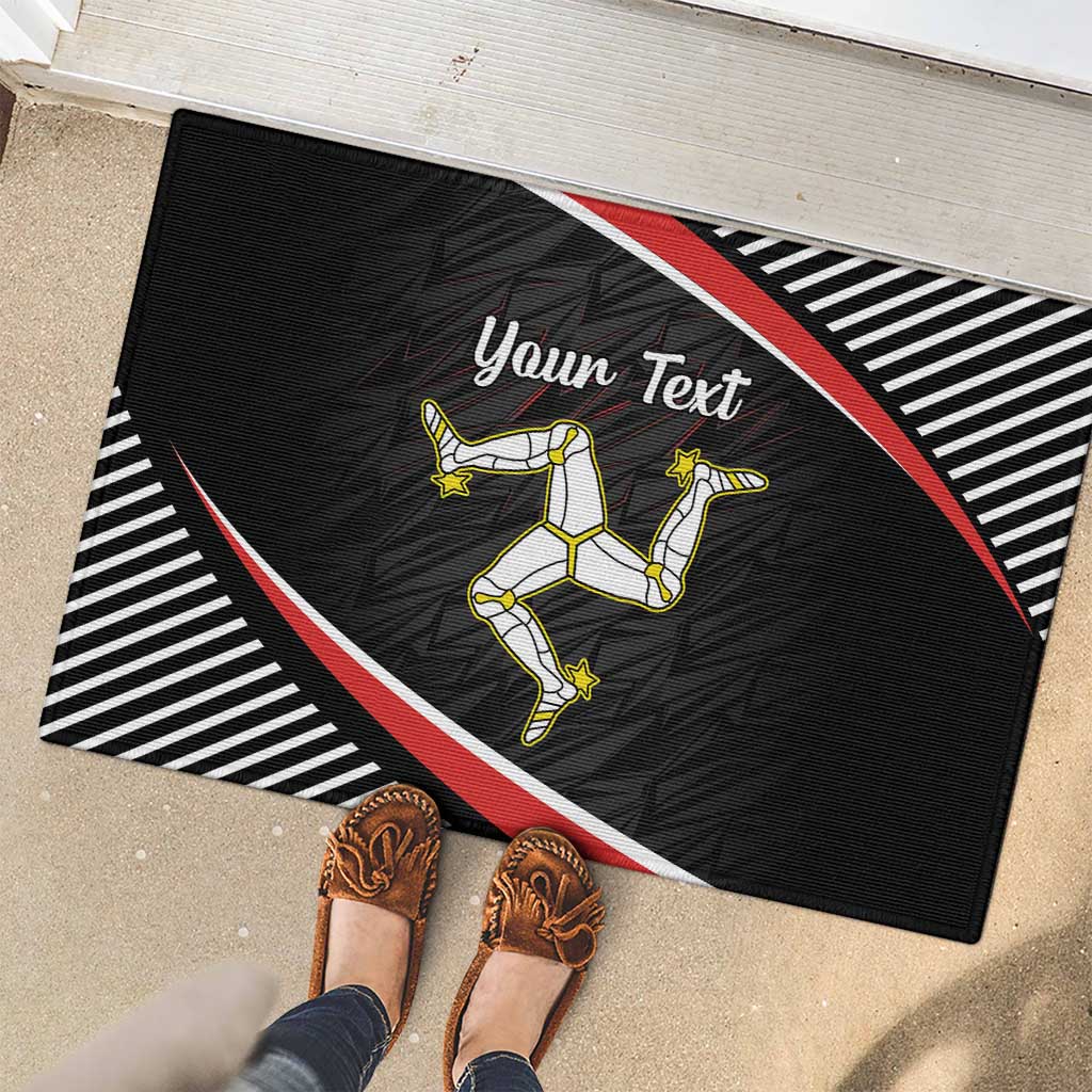Personalized Isle of Man Rubber Doormat Quocunque Jeceris Stabit