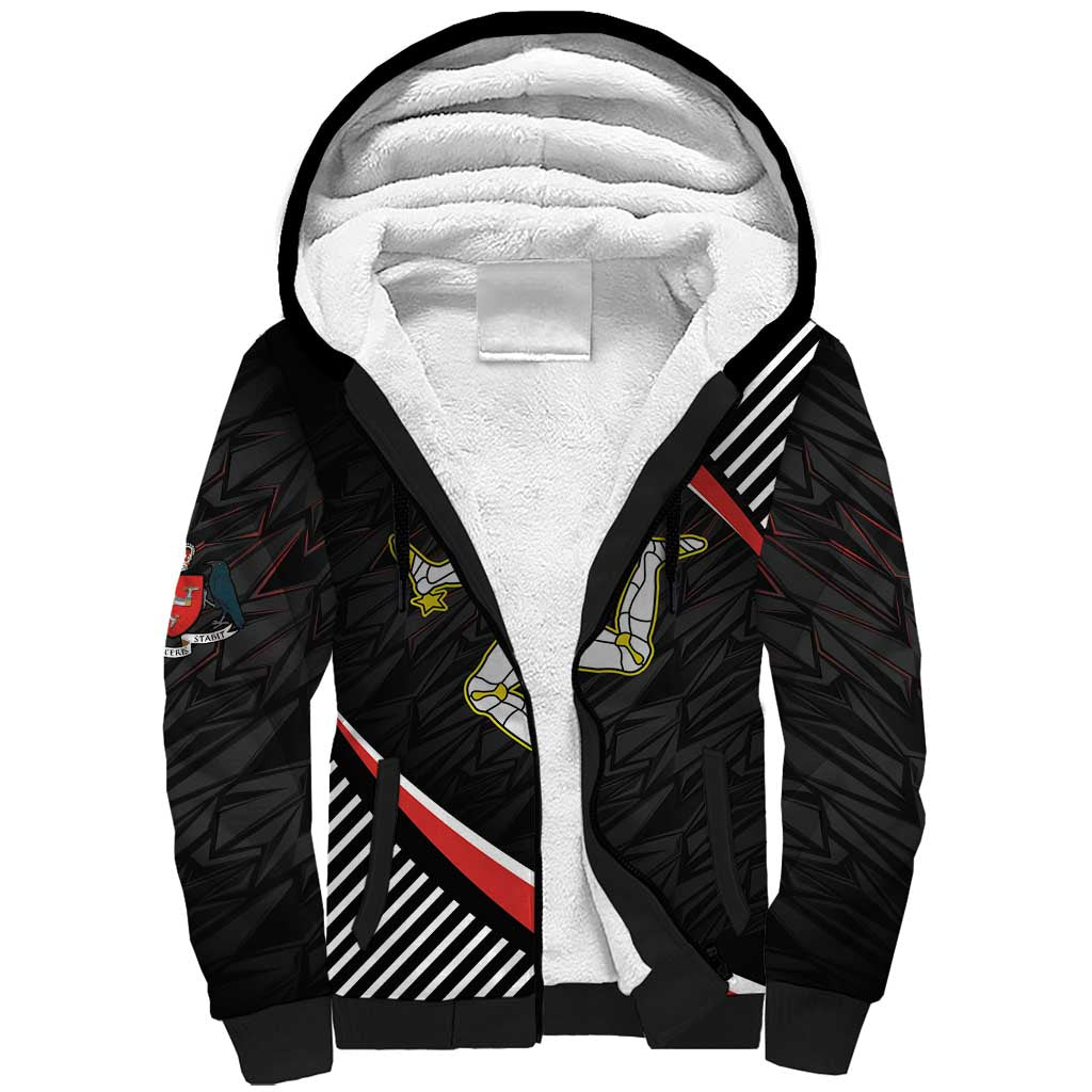 Personalized Isle of Man Sherpa Hoodie Quocunque Jeceris Stabit