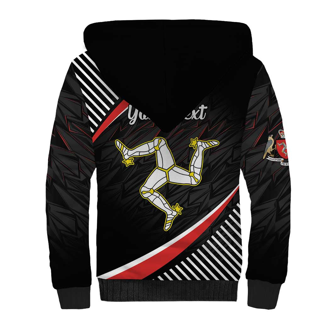 Personalized Isle of Man Sherpa Hoodie Quocunque Jeceris Stabit