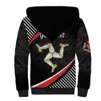 Personalized Isle of Man Sherpa Hoodie Quocunque Jeceris Stabit