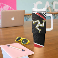 Personalized Isle of Man Tumbler With Handle Quocunque Jeceris Stabit