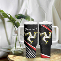 Personalized Isle of Man Tumbler With Handle Quocunque Jeceris Stabit