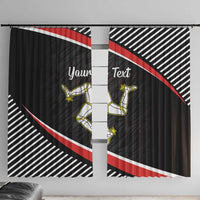 Personalized Isle of Man Window Curtain Quocunque Jeceris Stabit