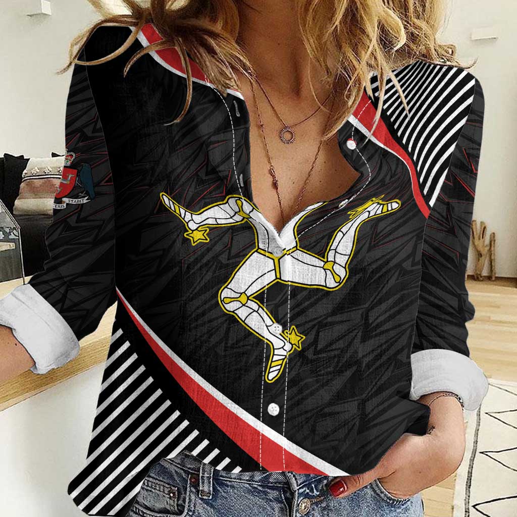 Personalized Isle of Man Women Casual Shirt Quocunque Jeceris Stabit