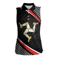 Personalized Isle of Man Women Sleeveless Polo Shirt Quocunque Jeceris Stabit