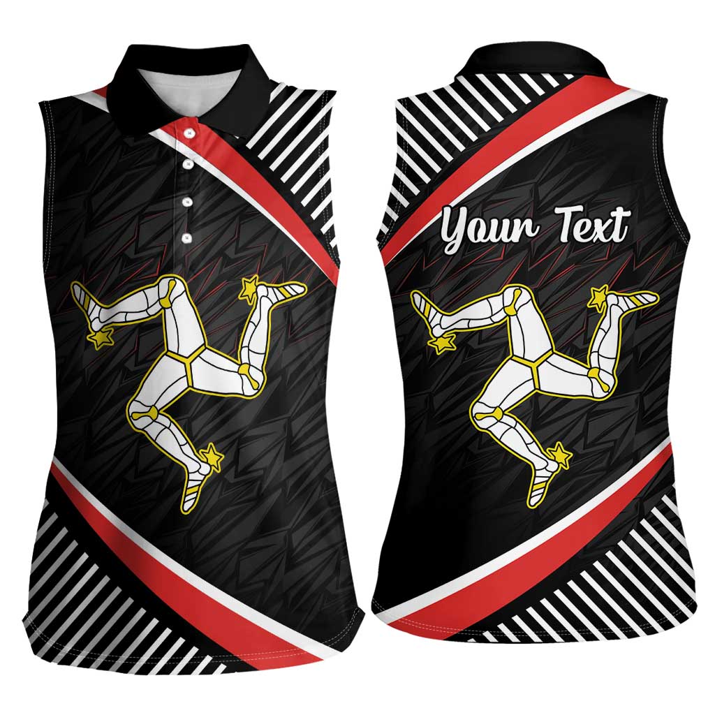 Personalized Isle of Man Women Sleeveless Polo Shirt Quocunque Jeceris Stabit