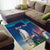 Personalized Iceland National Day Area Rug Gyrfalcon With Lupine Flower