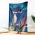 Personalized Iceland National Day Blanket Gyrfalcon With Lupine Flower