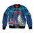 Personalized Iceland National Day Bomber Jacket Gyrfalcon With Lupine Flower