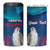 Personalized Iceland National Day 4 in 1 Can Cooler Tumbler Gyrfalcon With Lupine Flower