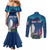 Personalized Iceland National Day Couples Matching Mermaid Dress and Long Sleeve Button Shirt Gyrfalcon With Lupine Flower