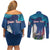 Personalized Iceland National Day Couples Matching Off Shoulder Short Dress and Long Sleeve Button Shirt Gyrfalcon With Lupine Flower