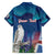 Personalized Iceland National Day Family Matching Off Shoulder Short Dress and Hawaiian Shirt Gyrfalcon With Lupine Flower