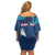 Personalized Iceland National Day Family Matching Off Shoulder Short Dress and Hawaiian Shirt Gyrfalcon With Lupine Flower