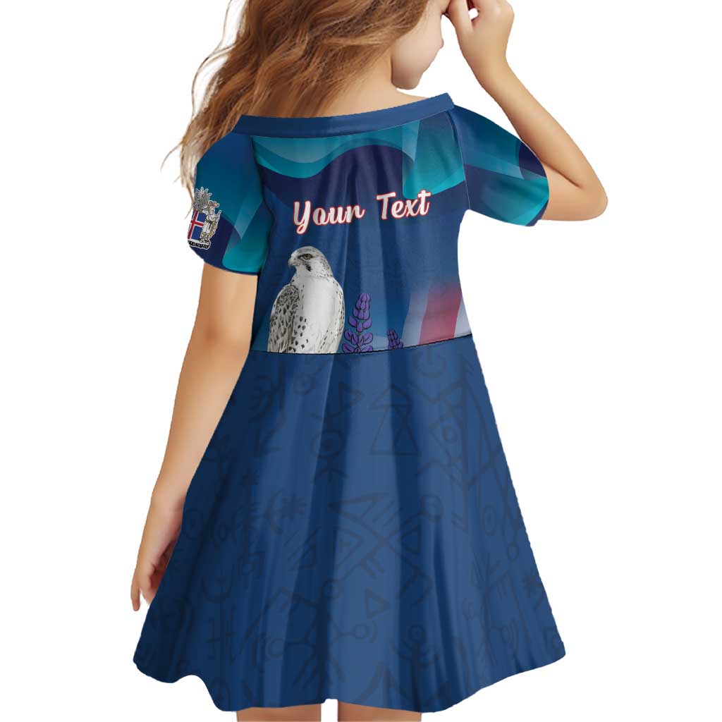 Personalized Iceland National Day Family Matching Puletasi and Hawaiian Shirt Gyrfalcon With Lupine Flower