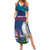 Personalized Iceland National Day Family Matching Summer Maxi Dress and Hawaiian Shirt Gyrfalcon With Lupine Flower