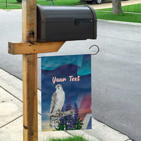 Personalized Iceland National Day Garden Flag Gyrfalcon With Lupine Flower