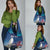 Personalized Iceland National Day Grocery Bag Gyrfalcon With Lupine Flower