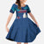 Personalized Iceland National Day Kid Short Sleeve Dress Gyrfalcon With Lupine Flower