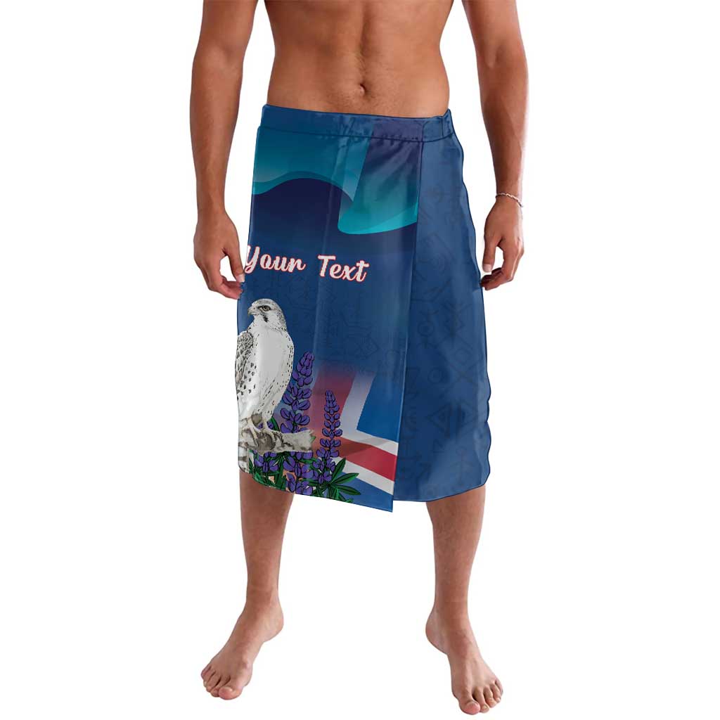 Personalized Iceland National Day Lavalava Gyrfalcon With Lupine Flower