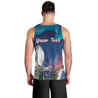 Personalized Iceland National Day Men Tank Top Gyrfalcon With Lupine Flower