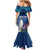 Personalized Iceland National Day Mermaid Dress Gyrfalcon With Lupine Flower