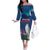 Personalized Iceland National Day Off The Shoulder Long Sleeve Dress Gyrfalcon With Lupine Flower