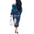 Personalized Iceland National Day Off The Shoulder Long Sleeve Dress Gyrfalcon With Lupine Flower